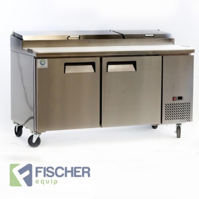 Fischer Two Door Pizza Prep Fridge - PPF02-SS